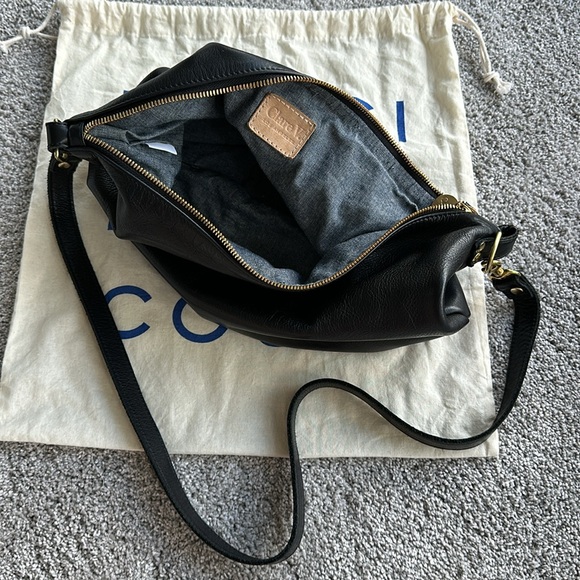 Clare V. Moyen Messenger Black Leather EUC - Picture 10 of 16